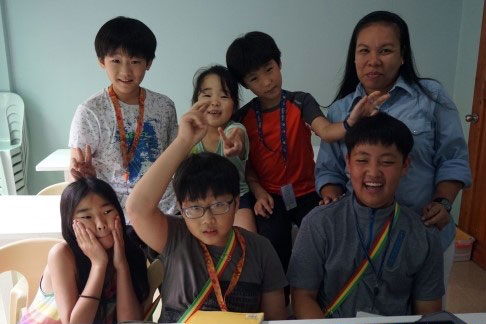 親子留学で韓国人の子供との交流