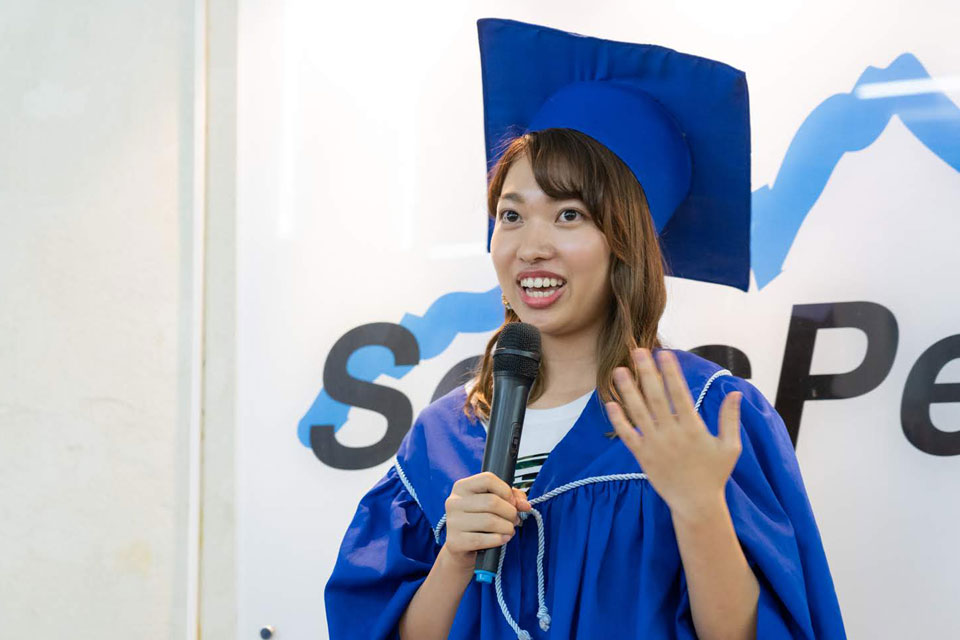 サウスピーク日本語禁止校舎の卒業スピーチ