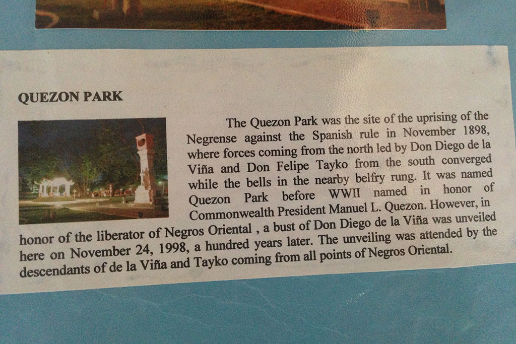 ドゥマゲテのケソンパークの説明