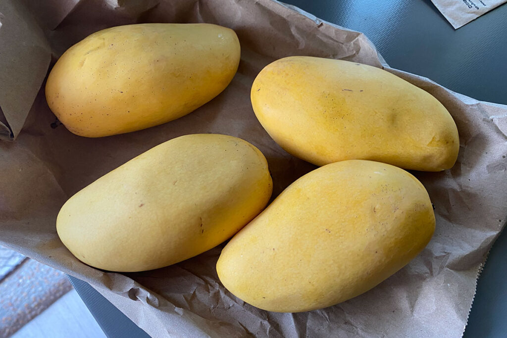 地元の市場で買ったマンゴー、１キロ150ペソ