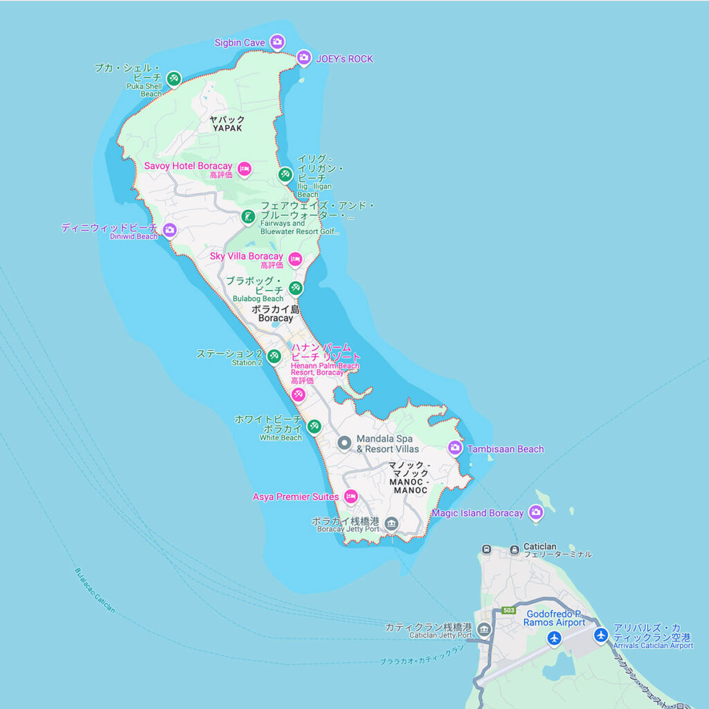 ボラカイ島の地図